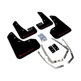 Rally Armor 15-21 MKVII Volkswagen Golf/GTI Black UR Mud Flap with Red Logo Part Number RALMF37-UR-BLK/RD