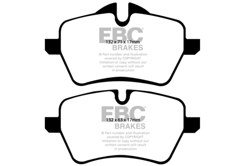 EBC Ultimax OEM Replacement Front Brake Pads for Mini Cooper (2011-2013) - Part No. ebcUD1204