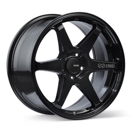 Enkei T6R 18x9.5 Inch Gloss Black Wheel with 38mm Offset and 5x114.3 Bolt Pattern