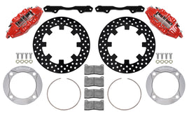 Wilwood Front Brake Rotor Kit for 2014+ Polaris RZR XP 1000 * 11.25-inch Drilled Rotors in Red