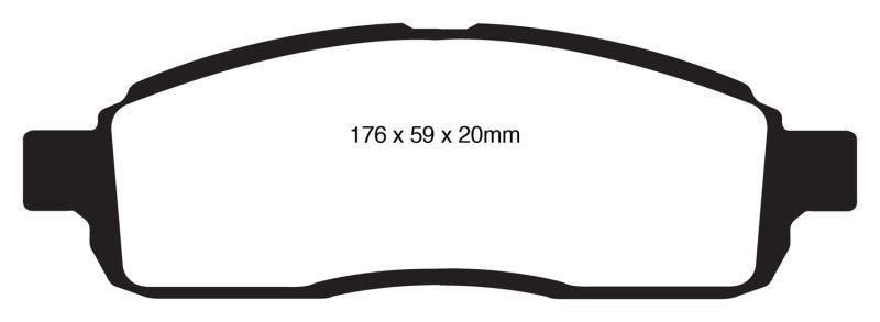 EBC 09 Ford F-150 4.6L V8 2WD Greenstuff Heavy Duty Brake Pads Part Number ebcDP61843