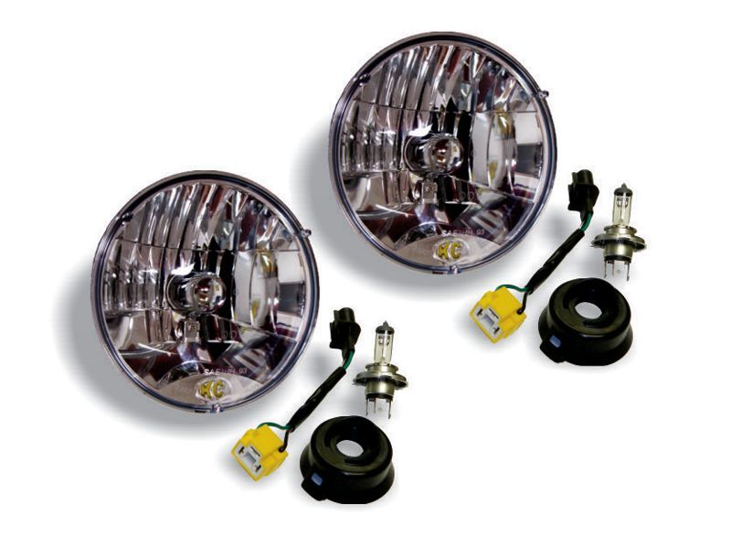 KC HiLiTES 07-18 Jeep JK H4 Headlight Conversion Kit with DOT Approval * Includes H13 to H4 Connectors