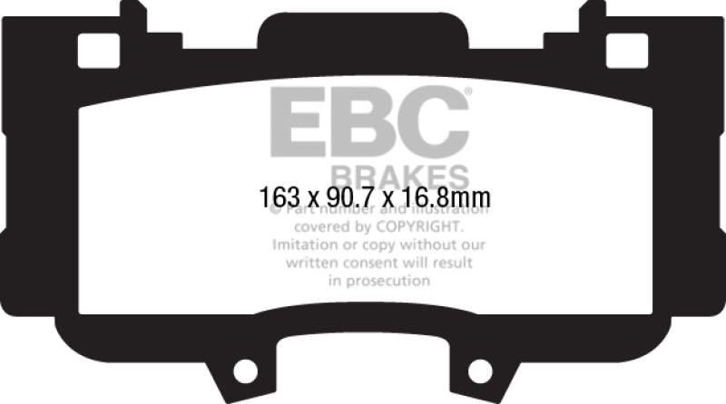 EBC Redstuff Ceramic Low Dust Brake Pads for 2015-2016 Ford Mustang * Front Set