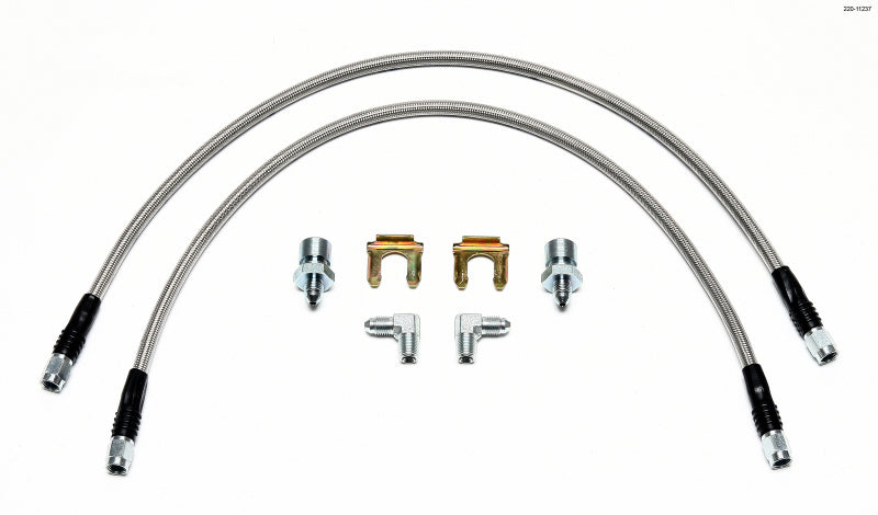 Wilwood Flexline Kit 22 Inch 3/8-24 to 90 Degree - Reliable Brake Line Connection