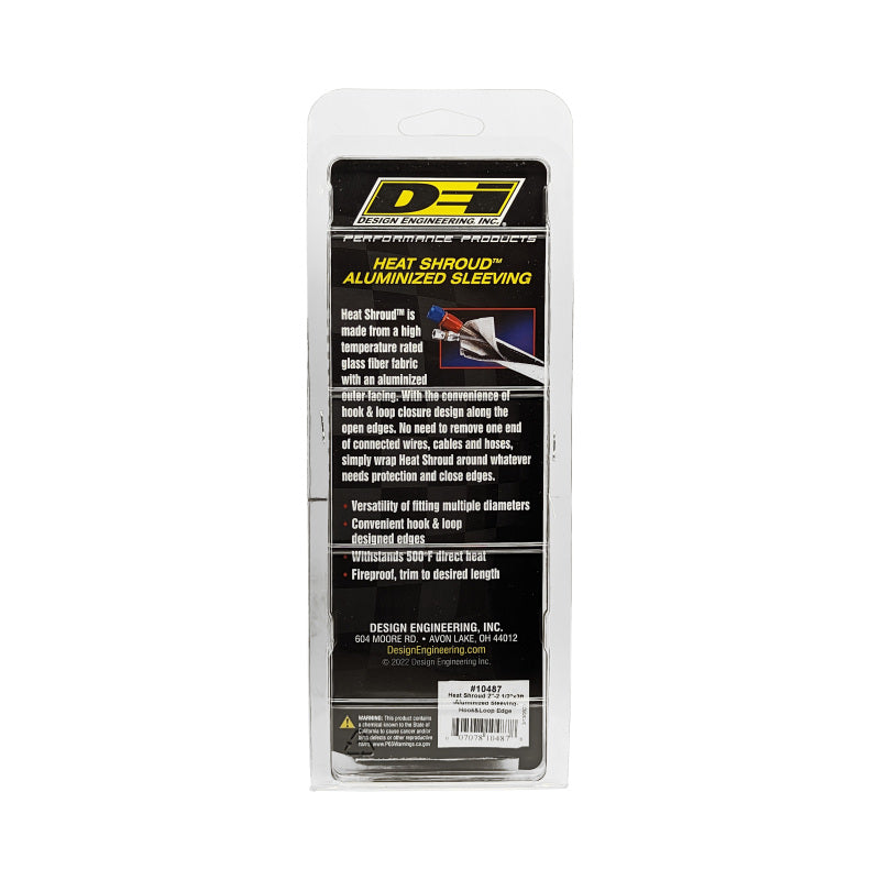 DEI Heat Shroud 2-1/2 inch x 3 ft Aluminum Sleeving with Hook & Loop Closure