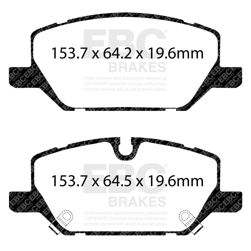 EBC DP33117C Redstuff Ceramic Front Brake Pads for 2020+ Cadillac CT5 and Buick Envision