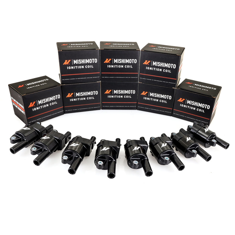 Mishimoto GM LS Round Style Engine Ignition Coil Set - High-Performance Replacement for 2008-2011 GM Vehicles