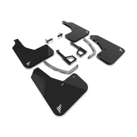 Rally Armor 2025 Hyundai Ioniq 5 XRT Black Mud Flap with Silver Battery Logo (Part Number: ralMF127-BAT-BLK-SIL)