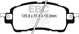 EBC DP42275R Yellowstuff Front Brake Pads for 2016-2020 Scion iA and Toyota Yaris