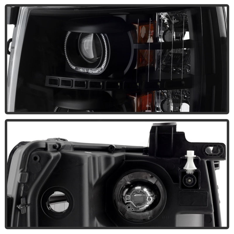 SPYDER xTune Chevy Silverado LED Halo Projector Headlights Black * Part No. SPY9032189