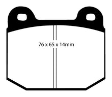 Load image into Gallery viewer, EBC Bluestuff NDX Full Race Brake Pads for Mitsubishi Lancer Evolution 2.0 Turbo * Part Number EBCDP51538NDX