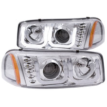 Load image into Gallery viewer, ANZO 1999-2006 GMC Sierra 1500 Projector Headlights with U-Bar, Chrome Housing and Clear Lens Pair
