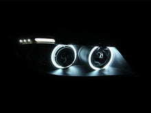 Load image into Gallery viewer, ANZO 2006-2008 BMW 3 Series E90-E91 Projector Headlights with Halo and LED Bar, Black Housing
