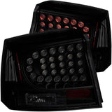 ANZO 2006-2008 Dodge Charger LED Tail Light Assembly with Dark Smoke Lens and Black Housing