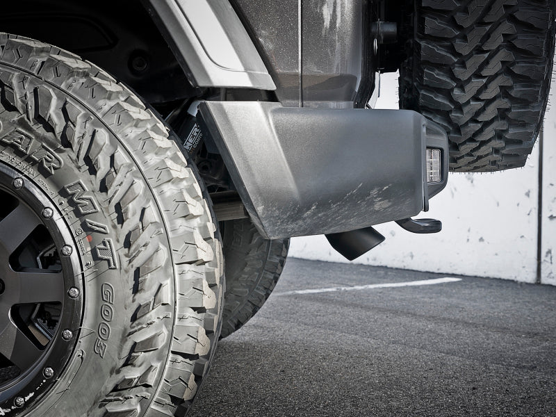 aFe MACH Force-Xp Axle-Back Exhaust System with Black Tip for Jeep Wrangler (JL) 2018-2020 * Enhanced Performance and Off-Road Clearance