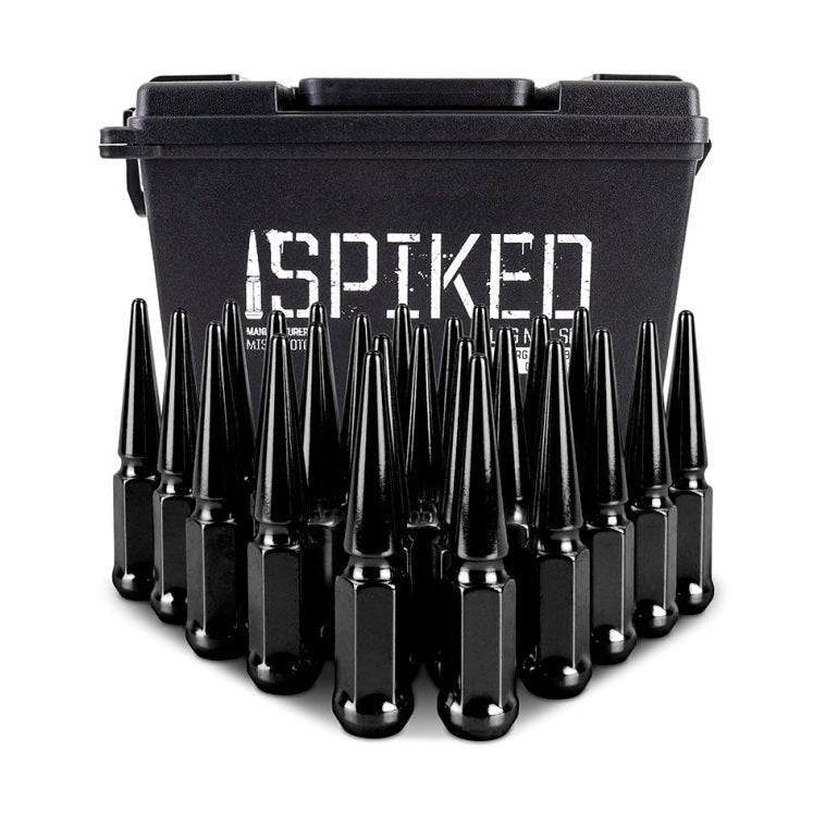 Mishimoto Steel Spiked Lug Nuts M12 x 1.5 – 24-Piece Set in Black