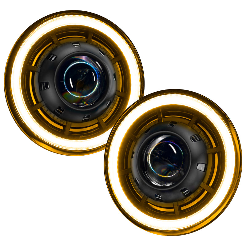 ORACLE Lighting Oculus 7-Inch Switchback Bi-LED Projector Headlights for Jeep Wrangler JK (Part #orl5876-023)