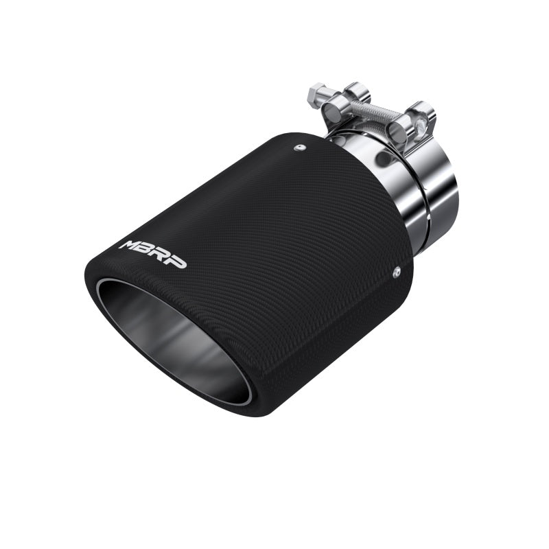 MBRP Carbon Fiber Exhaust Tip with T304 Stainless Steel Finish - 4.5 Inch Outlet, 3 Inch Inlet, 8 Inch Length