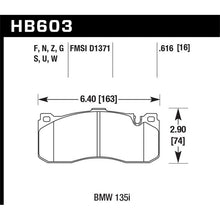 Load image into Gallery viewer, Hawk Performance - 08-13 BMW 135i 3.0L ER-1 Front Brake Pads - HB603D.616