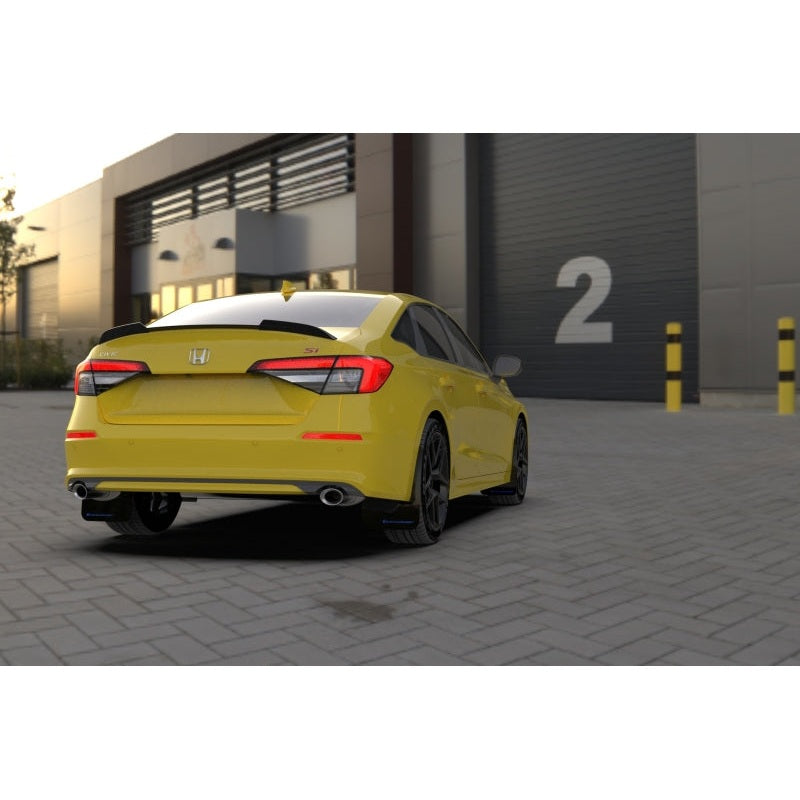 Rally Armor UR Mud Flap Set for 2022-2023 Honda Civic with White Logo and Red Accents