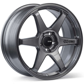 Enkei T6R 18x8 Inch Gloss Gunmetal Wheel with 45mm Offset and 5x112 Bolt Pattern - Part Number enk539-880-4445GM