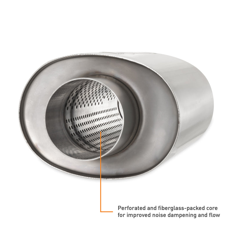 Mishimoto Universal Resonator with 2.5-inch Inlet/Outlet - Brushed Stainless Steel