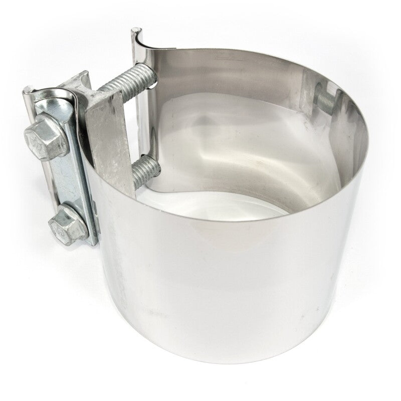 Stainless Works 3-Inch High Torque Wide AccuSeal Clamp with Stainless Steel Strap and Zinc Plated T-Bolts