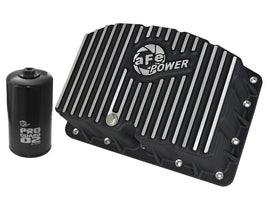 aFe Power Pro Series Engine Oil Pan for Ford Super Duty 6.7L Diesel V8 - Black with Machined Fins (Part #afe46-70322)