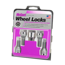 McGard Chrome Cone Seat Wheel Lock Bolt Set M14 x 1.25 Thread - 4 Pack with Key