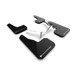 Rally Armor UR Series Mud Flaps for 2022-2023 Honda Civic – Black with White Logo, Part Number RALMF90-UR-BLK/WH