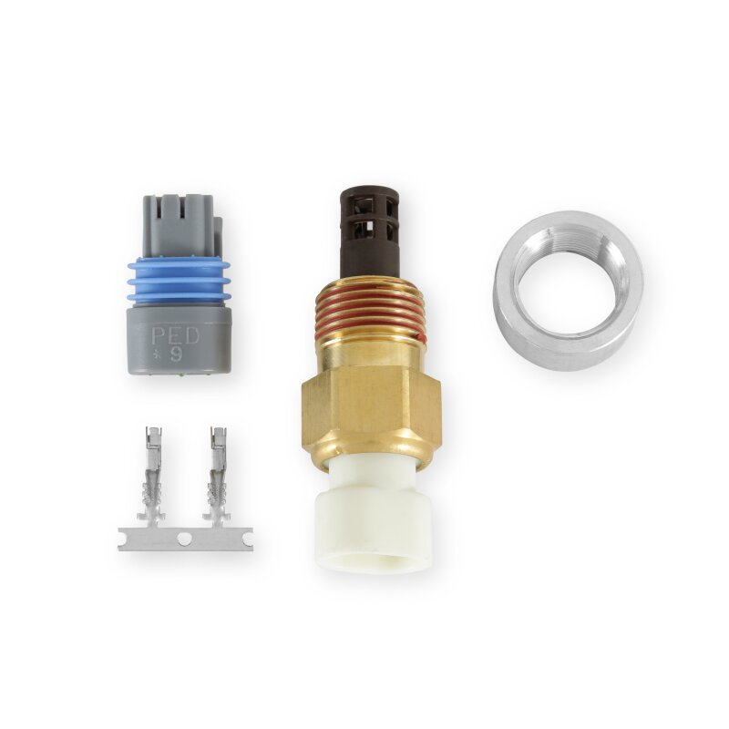 AEM Inlet Air Temperature Sensor Kit for EMS - 3/8-inch NPT Aluminum Bung and Weatherproof Connector