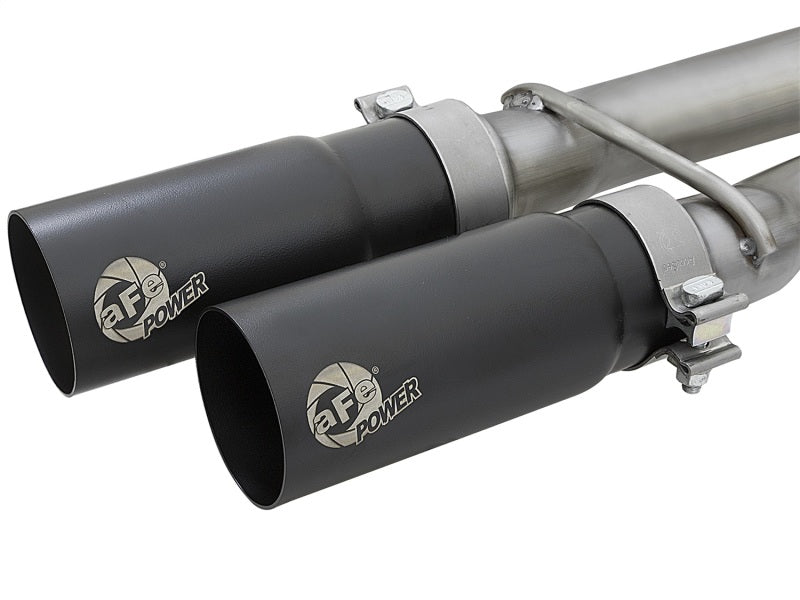 aFe Power Rebel Series 2-1/2 Inch Stainless Steel Cat-Back Exhaust System with Black Tips for 2016-2017 Nissan Titan V8 5.6L
