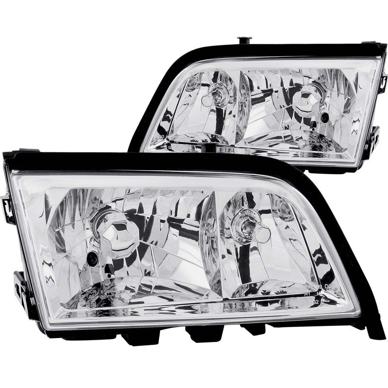 ANZO 1994-2000 Mercedes-Benz C-Class W202 Crystal Headlights with Clear Lens and Chrome Housing