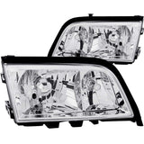 ANZO 1994-2000 Mercedes-Benz C-Class W202 Crystal Headlights with Clear Lens and Chrome Housing