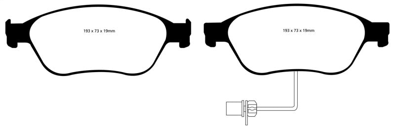 EBC Redstuff Ceramic Low Dust Front Brake Pads for Audi A8 Quattro and S6