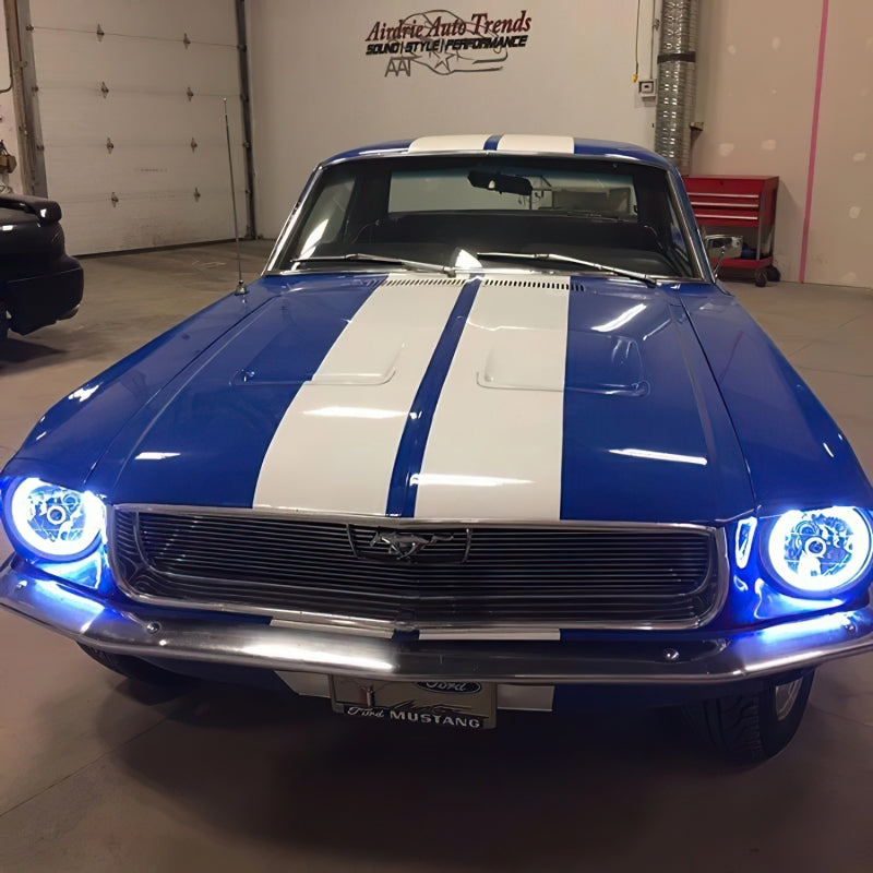 ORACLE Lighting 7 Inch Sealed Beam Headlight with White Halo – Classic Car and Truck Replacement