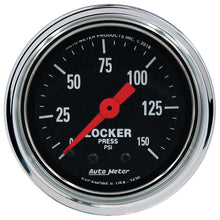 Load image into Gallery viewer, AutoMeter Traditional Chrome 2-1/16 Inch 150 PSI Mechanical Air Locker Gauge