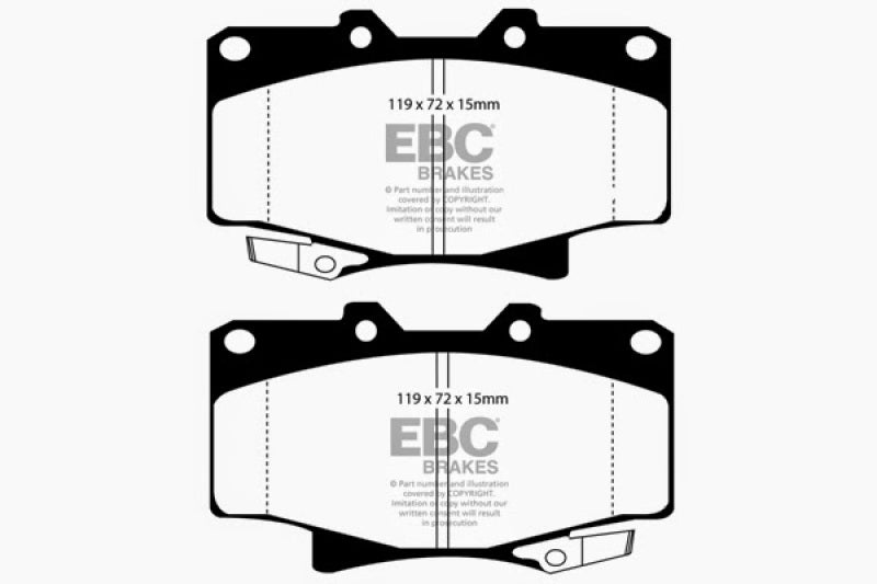 EBC Yellowstuff Brake Pads Part Number EBCDP4992R for Toyota 4Runner and Lexus LX450