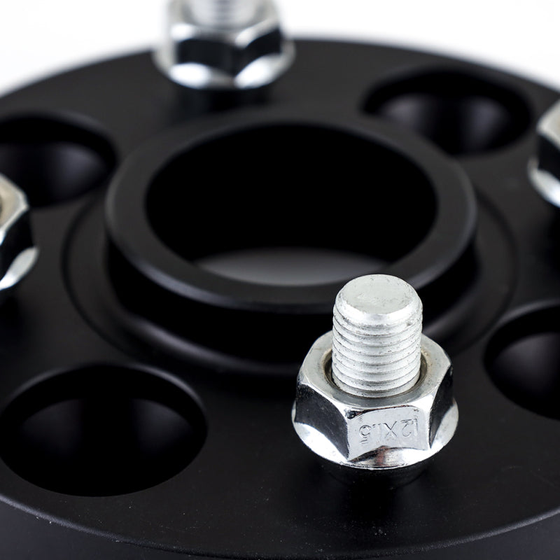 Mishimoto 4x100 Wheel Spacers for Honda Civic and Prelude – 15mm Thickness, Black Anodized, M12x1.5 Studs