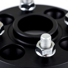 Load image into Gallery viewer, Mishimoto 4x100 Wheel Spacers for Honda Civic and Prelude – 15mm Thickness, Black Anodized, M12x1.5 Studs