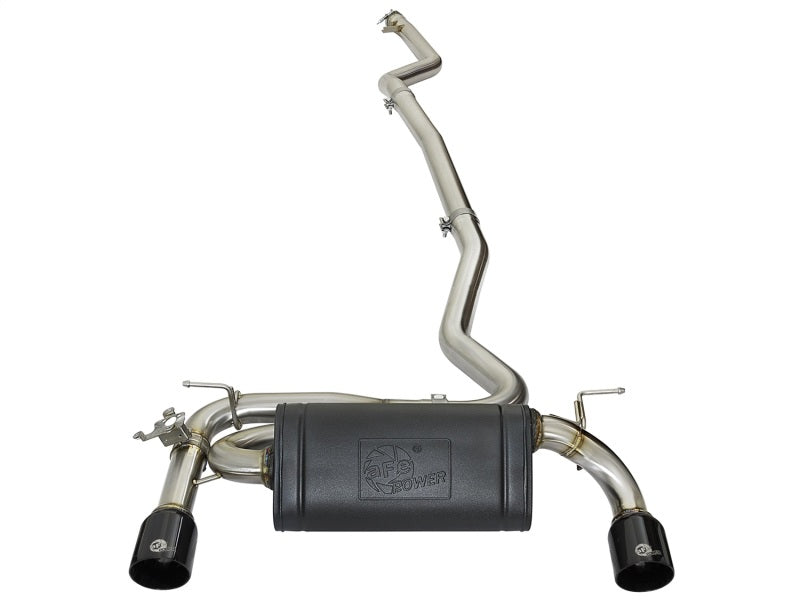 aFe MACH Force-Xp Stainless Steel Cat-Back Exhaust System with Black Tips for BMW 340i / 440i (F30/F32) 2016-2018