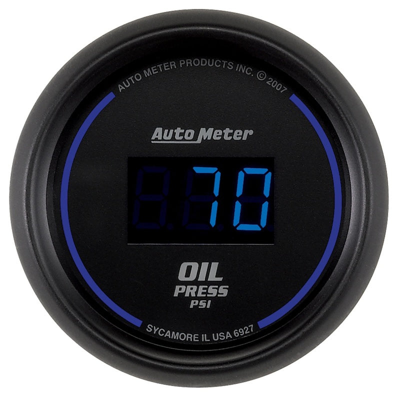 AutoMeter Cobalt Digital 52.4mm Black 0-100 psi Oil Pressure Gauge