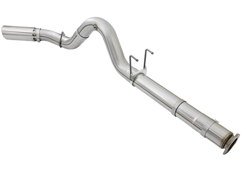 aFe ATLAS 5-inch DPF-Back Alum Steel Exhaust System with Polished Tip for 2017-2022 Ford F-250 and F-350 Diesel Trucks V8-6.7L (td)