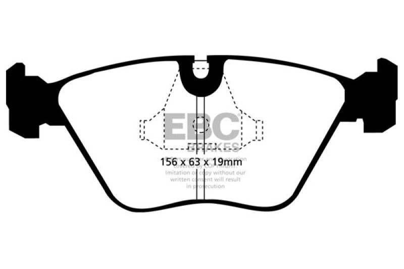 EBC Redstuff Ceramic Low Dust Front Brake Pads for 2001-2002 BMW Z3 and More * Part No. EBCDP3689C