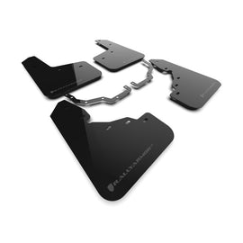 Rally Armor UR Series Mud Flaps for Toyota Land Cruiser 22-26, Black with Dark Grey Logo