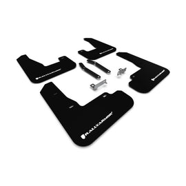 Rally Armor 19-21 Hyundai Elantra GT N Line and i30 Black UR Mud Flap with White Logo