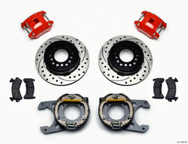 Wilwood D154 Pro-Series Rear Disc Brake Kit for Chevy C10 and GMC C15 * Red Calipers and 12.19* Rotor