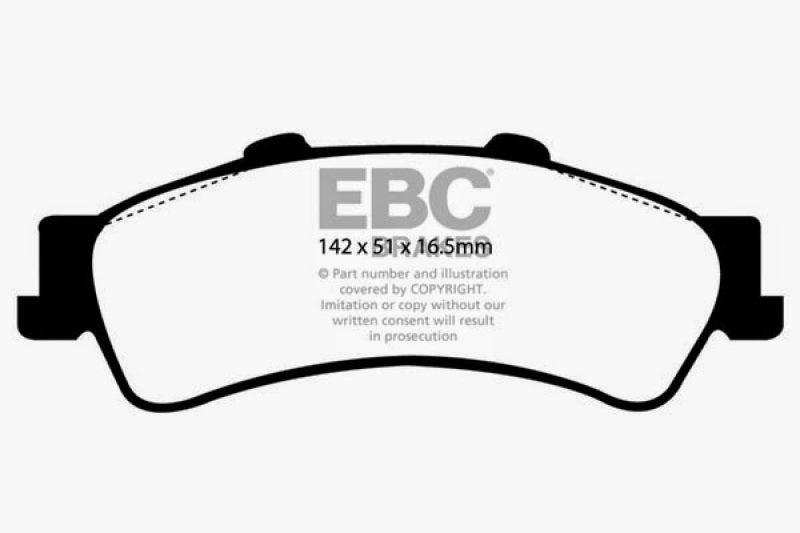 EBC Greenstuff 6000 Series Rear Brake Pads for Chevrolet Astro and GMC Yukon (Part #EBCDP61630)