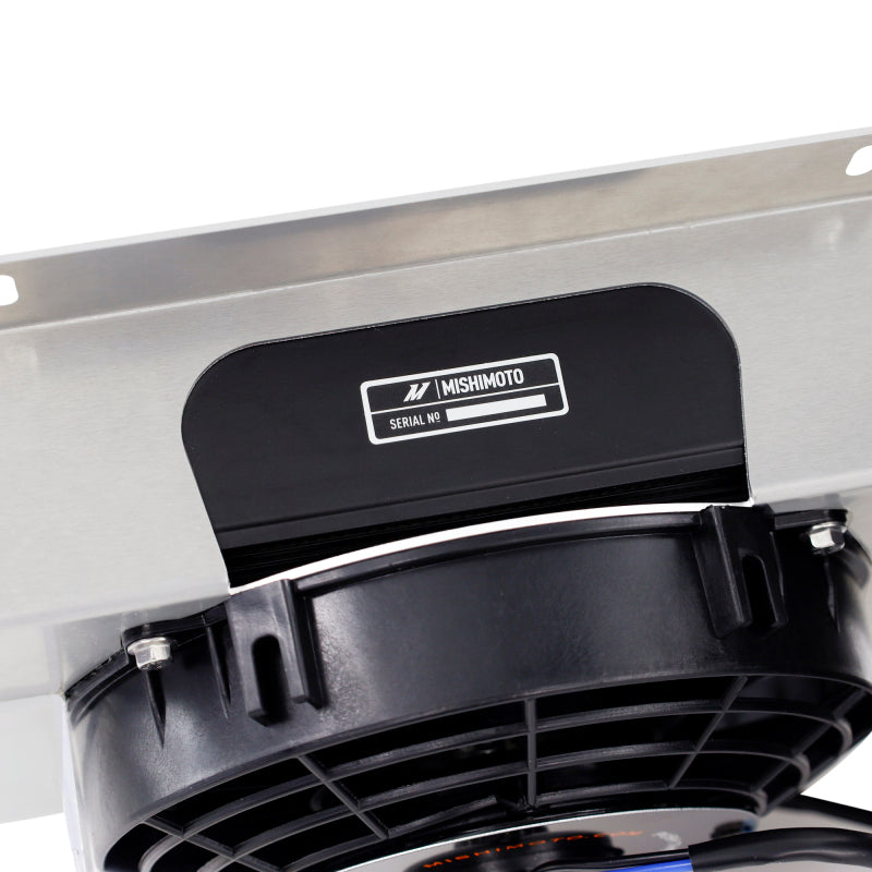 Mishimoto Universal 25-Row Oil Cooler Kit with 8-Inch Slim Fan for Enhanced Vehicle Cooling