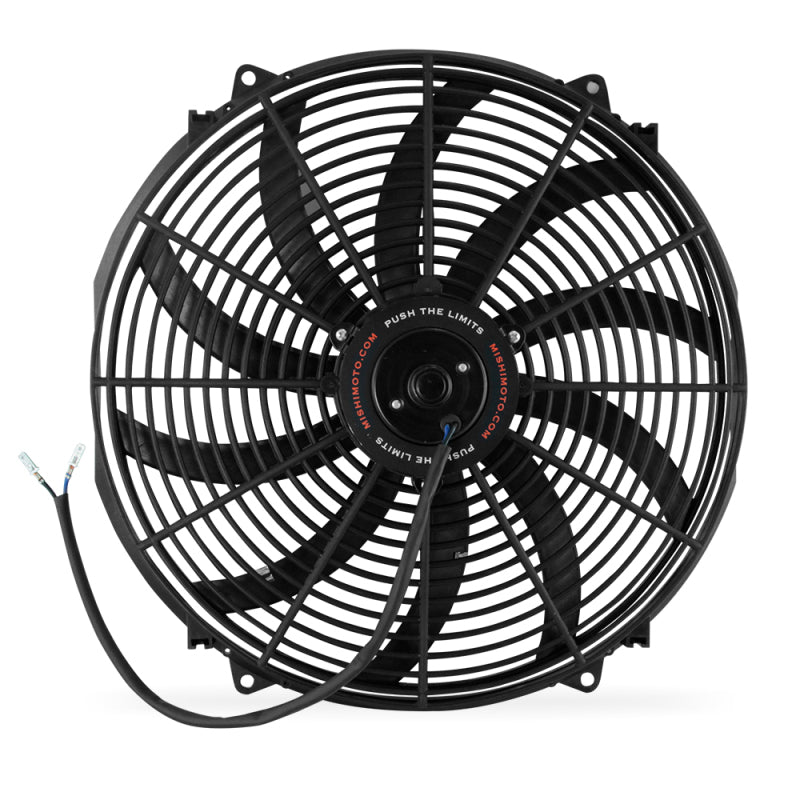 Mishimoto 16 Inch Curved Blade Electric Fan - High-Flow Cooling Solution for Automotive Applications